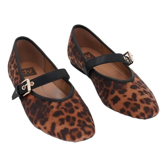 DV Dolce Vita Shoes - DV Dolce Vita Mulaney Mary Jane Leopard Pony Buckle Flats US 8.5